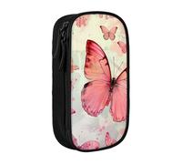 ttyuac Trousse élégante d'apprentissage des lettres de l'alphabet avec imprimé dinosaures, grande capacité, 2 compartiments à double fermeture éclair, trousse à crayons esthétique, organisateur de