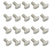TTZEZE Lot de 20 vis coulissantes à filetage M8 en acier au carbone plaqué nickel pour profil en aluminium série 40