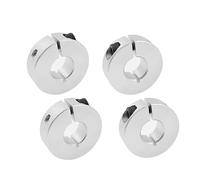 TTZEZE Lot de 4 colliers de serrage en alliage d'aluminium, 14 mm de diamètre intérieur, 30 mm de diamètre extérieur, 10 mm de largeur, bague de serrage unique pour essieu de brouette, ensembles de