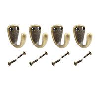 TTZEZE Lot de 4 crochets muraux robustes pour peignoirs, vêtements, vêtements, manteaux, crochets rustiques, crochets anti-rouille pour manteau, écharpe, sac, serviette, clé, tasse, chapeau et plus