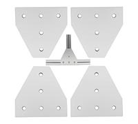 TTZEZE Lot de 4 plaques de jonction en forme de T pour cadre d'imprimante 3D en aluminium 5 trous
