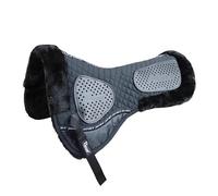 TTZGMTRC Tapis de Selle en Silicone antidérapant pour Chevaux - Coussin en Gel Absorbant Les Chocs pour Le Saut d'obstacles et l'équitation, Soutien et stabilité, pour l'équitation Anglaise,Noir,Set