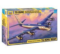 Tu-95 Soviet Turboprop Strategic Bomber 1:144 Plastique Model Kit Zvezda