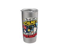 Tu As Dit Calme Infirmière de Nuit Humour Garde Collègue Gobelet isotherme en acier inoxydable double paroi