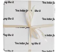 Tu as intérêt à aimer ça ! Papier cadeau sarcastique et provocateur, papier d'emballage irrévérencieux, papier cadeau humoristique, pour femmes et hommes, anniversaire, Noël, fêtes, papier (30*36 IN)