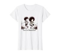 Tu ES Belle T-Shirt Graphique avec Valeur, Femme, Blanc, M