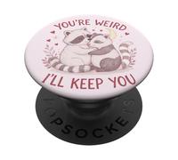 Tu ES Bizarre, Je Vais Te Garder, drôle d'amateur d'opossum en Forme de Raton Laveur PopSockets PopGrip Adhésif