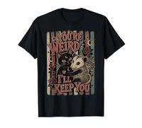 Tu ES Bizarre, Je Vais Te Garder Le Chat Noir Opossum Celestial T-Shirt Graphique avec Valeur