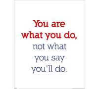 Tu es ce que tu fais - Motivationnel Kunstdruck - Mini Poster Druck - 40x50 cm