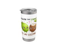 Tu es le citron vert de mon amour kawaii à la noix de coco Gobelet isotherme en acier inoxydable double paroi