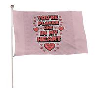 ??TU ES LE JOUEUR UN DANS MON C?UR?? Bannière de décoration extérieure durable de 2?x?3?pieds, drapeaux de bienvenue pour patio, drapeaux de jardin de printemps