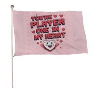 ??TU ES LE JOUEUR UN DANS MON C?UR?? Bannière de décoration extérieure durable de 4?x?6?pieds, drapeaux de bienvenue pour patio, drapeaux de jardin de printemps