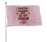 ??TU ES LE JOUEUR UN DANS MON C?UR?? Bannière de décoration extérieure durable de 4?x?6?pieds, drapeaux de bienvenue pour patio, drapeaux de jardin de printemps