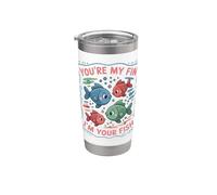 Tu es ma nageoire, je suis ton poisson, mon amour aquatique Gobelet isotherme en acier inoxydable double paroi