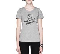 Tu ES Mon Petit Monde Parfait Grey Women's T-Shirt Tee