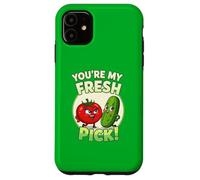 Tu ES Mon punis de Caricature de Concombre de Tomate Frais Coque pour iPhone 11