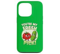 Tu ES Mon punis de Caricature de Concombre de Tomate Frais Coque pour iPhone 13 Pro