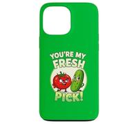 Tu ES Mon punis de Caricature de Concombre de Tomate Frais Coque pour iPhone 13 Pro Max