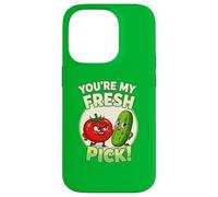 Tu ES Mon punis de Caricature de Concombre de Tomate Frais Coque pour iPhone 14 Pro
