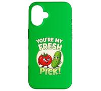 Tu ES Mon punis de Caricature de Concombre de Tomate Frais Coque pour iPhone 16