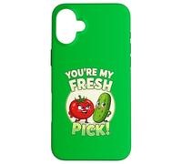 Tu ES Mon punis de Caricature de Concombre de Tomate Frais Coque pour iPhone 16 Plus