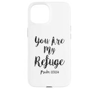 Tu ES Mon Refuge Écriture du psaume Verset de la Bible chrétien Coque pour iPhone 15
