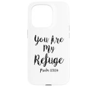 Tu ES Mon Refuge Écriture du psaume Verset de la Bible chrétien Coque pour iPhone 15 Pro