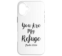 Tu ES Mon Refuge Écriture du psaume Verset de la Bible chrétien Coque pour iPhone 16 Plus