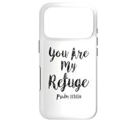 Tu ES Mon Refuge Écriture du psaume Verset de la Bible chrétien Coque pour iPhone 17 Pro