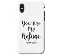 Tu ES Mon Refuge Écriture du psaume Verset de la Bible chrétien Coque pour iPhone X/XS