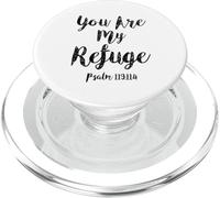 Tu ES Mon Refuge Écriture du psaume Verset de la Bible chrétien PopSockets PopGrip pour MagSafe