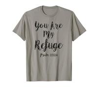 Tu ES Mon Refuge Écriture du psaume Verset de la Bible chrétien T-Shirt