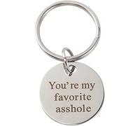 Tu ES Mon Trou du Cul préféré Porte-clés en Acier Inoxydable Cadeaux drôles de la Saint-Valentin pour Petit ami ou mariDesign Durable