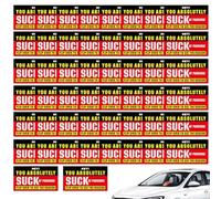 Tu Es Nul en Stationnement Cartes 50 Pièces,Étiquettes D'avertissement Fausses 5x9 Cm Pour Canular | Cartes Infraction Hilarantes Multi-Raisons Pour Plaisanterie Propriété Parking Garage Hommes Femmes