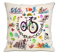 Tu ES Plus Courageux Housses de Coussin Double Face Cadeaux Inspirants Anniversaire et Noël pour Fans de Cyclisme