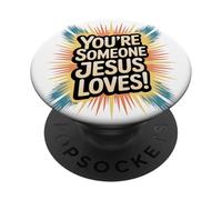 Tu es quelqu'un que Jésus aime PopSockets PopGrip Adhésif