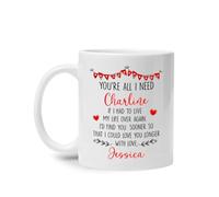 Tu Es Tout Ce Dont J'Ai Besoin Tasse À Café Céramique Tasse À Thé Unique Mug Cadeau Mignon Pour Bureau Collègue Anniversaire 330Ml