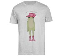 Tu ES Un Cowboy comme Moi Grenouille T-Shirt Homme Gris Manches Courtes Male Grey Tee Men Short Sleeve T-Shirt