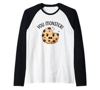 Tu ES Un Monstre ! Cookie Eater Cute Kawaii Cookies Love Sweets Manche Raglan