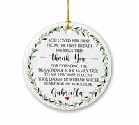 Tu L'As Aimée en Premier Dès Le Plus Jeune Âge Ornement Suspendu Décoratifs Pendentif De Noël Céramique Décoration De Noël A Suspendre pour Jardin Maison Salon