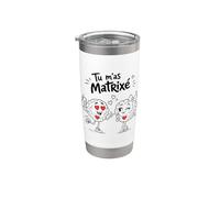 Tu m’as matrixé : amour et coup de foudre Gobelet isotherme en acier inoxydable double paroi