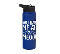 Tu m'as eu chez Meow Cat Mom Stainless Steel Insulated Water Bottle