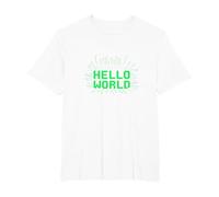 Tu m'as invitée à Hello World - Retro Coder Tech T-Shirt, Homme Grandes Tailles, Blanc, 3X Tall