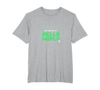 Tu m'as invitée à Hello World - Retro Coder Tech T-Shirt, Homme Grandes Tailles, Gris Chiné, 5X Tall