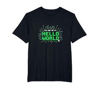 Tu m'as invitée à Hello World - Retro Coder Tech T-Shirt, Homme Grandes Tailles, Noir, 5X Tall