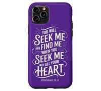 Tu me chercheras et tu me trouveras Jérémie 29:13 Mysticisme biblique Coque pour iPhone 11 Pro
