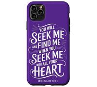 Tu me chercheras et tu me trouveras Jérémie 29:13 Mysticisme biblique Coque pour iPhone 11 Pro Max