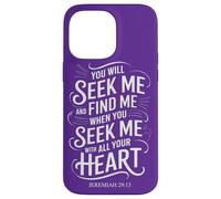 Tu me chercheras et tu me trouveras Jérémie 29:13 Mysticisme biblique Coque pour iPhone 14 Pro Max