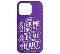 Tu me chercheras et tu me trouveras Jérémie 29:13 Mysticisme biblique Coque pour iPhone 16 Pro