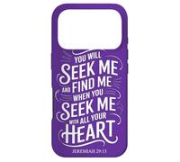 Tu me chercheras et tu me trouveras Jérémie 29:13 Mysticisme biblique Coque pour iPhone 17 Pro